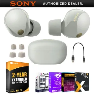 Sony Wf-1000Xm5 Noise Canceling Wireless Earbuds (Silver) Bundle With 2 Yr Warranty Dont Miss This Offer