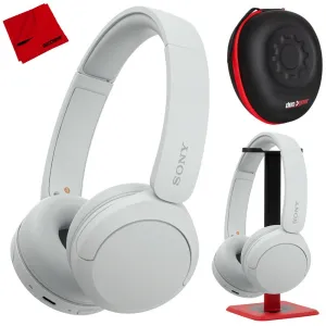 Big Hot Sale Sony Wh-Ch520 Wireless Headphones With Microphone, White W/ Pro Stand Kit