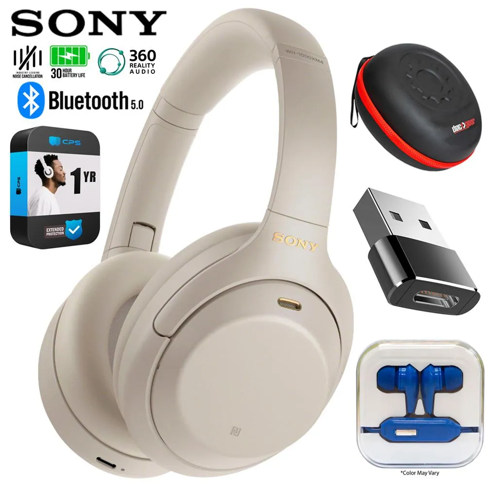 Sony Wh1000Xm4/S Premium Noise Cancelling Wireless Headphones W/ 1 Yr Warranty Bundle Clearance Event Dont Miss This Deal