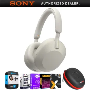 Sony Wireless Industry Leading Noise Canceling Headphones, Silver W/ Warranty Bundle Shop Save Big Special Offer Inside