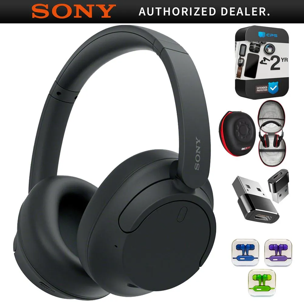 Sony Wireless Noise Cancelling Headphone, Black Whch720N/B   2 Year Protection Pack Save Today Only