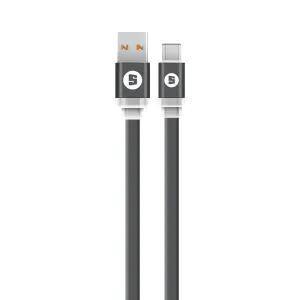 Space Type-C To Usb 200Cm Noodle Cable - Black Daily Deal Frenzy