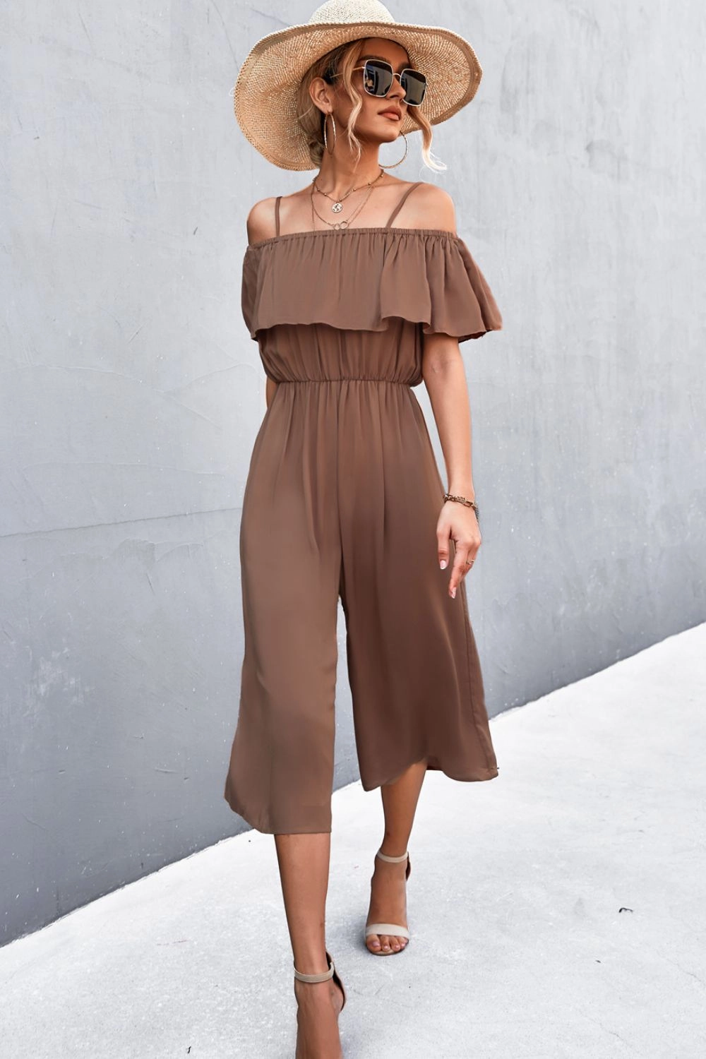 Hot Offer Ending Soon MustHave Items Spaghetti Strap Layered Jumpsuit