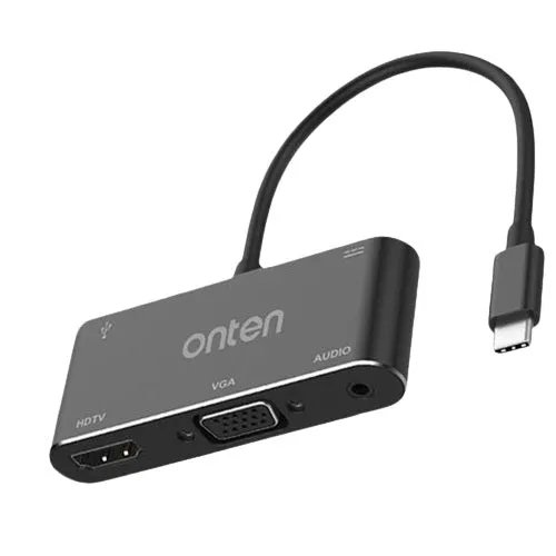 Grab Todays Deal Onten 9573S 5-In-1 Type-C To 4K Hdmi / Vga
