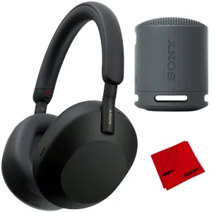 Sony Wh-1000Xm5 Wireless Noise Canceling Headphones (Black) Bundle W/ Xb100 Speaker Daily Deal Frenzy Sweet Deal Inside
