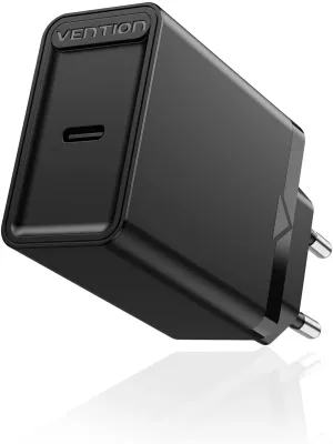 Hot Offer Event Limited Stock Offer Vention Faib0 1-Port Usb-C Wall Charger (30W) Eu Black