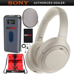 Sony Wh-1000Xm4 Wireless Noise Cancelling Headphones W/ Hands Free Mic Silver Bundle Trendy Picks Today
