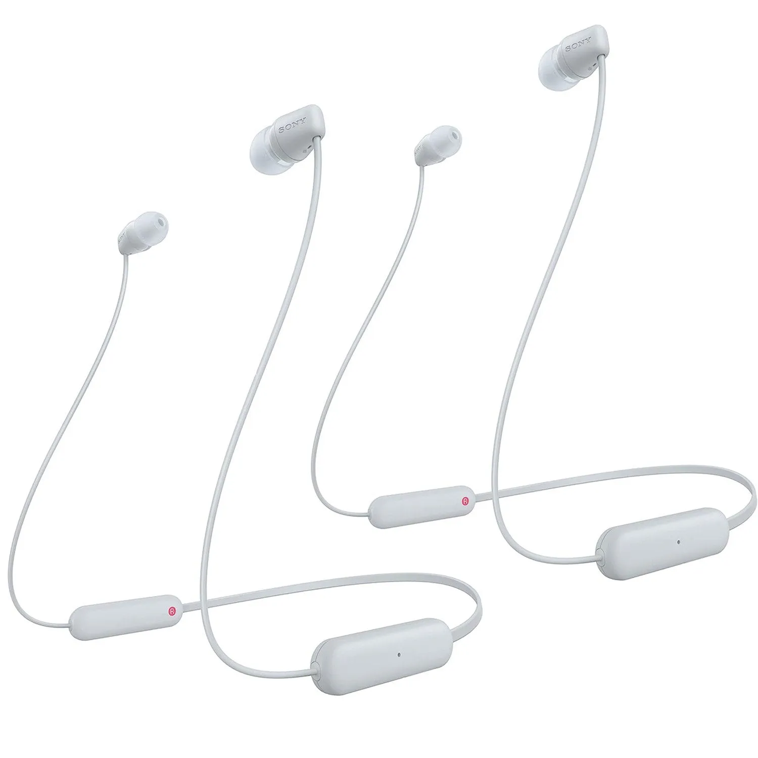 Hot Pick Online Sony Wi-C100 Wireless In-Ear Headphones 2-Pack Bundle (White)