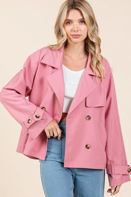 Mittoshop Double Breasted Long Sleeve Trench Coat Jacket Clearance Sale Mega Savings Now