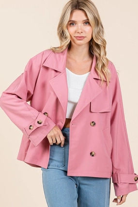 Mittoshop Double Breasted Long Sleeve Trench Coat Jacket Clearance Sale Mega Savings Now
