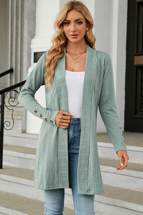 Shop Save Today Open Front Long Sleeve Cardigan