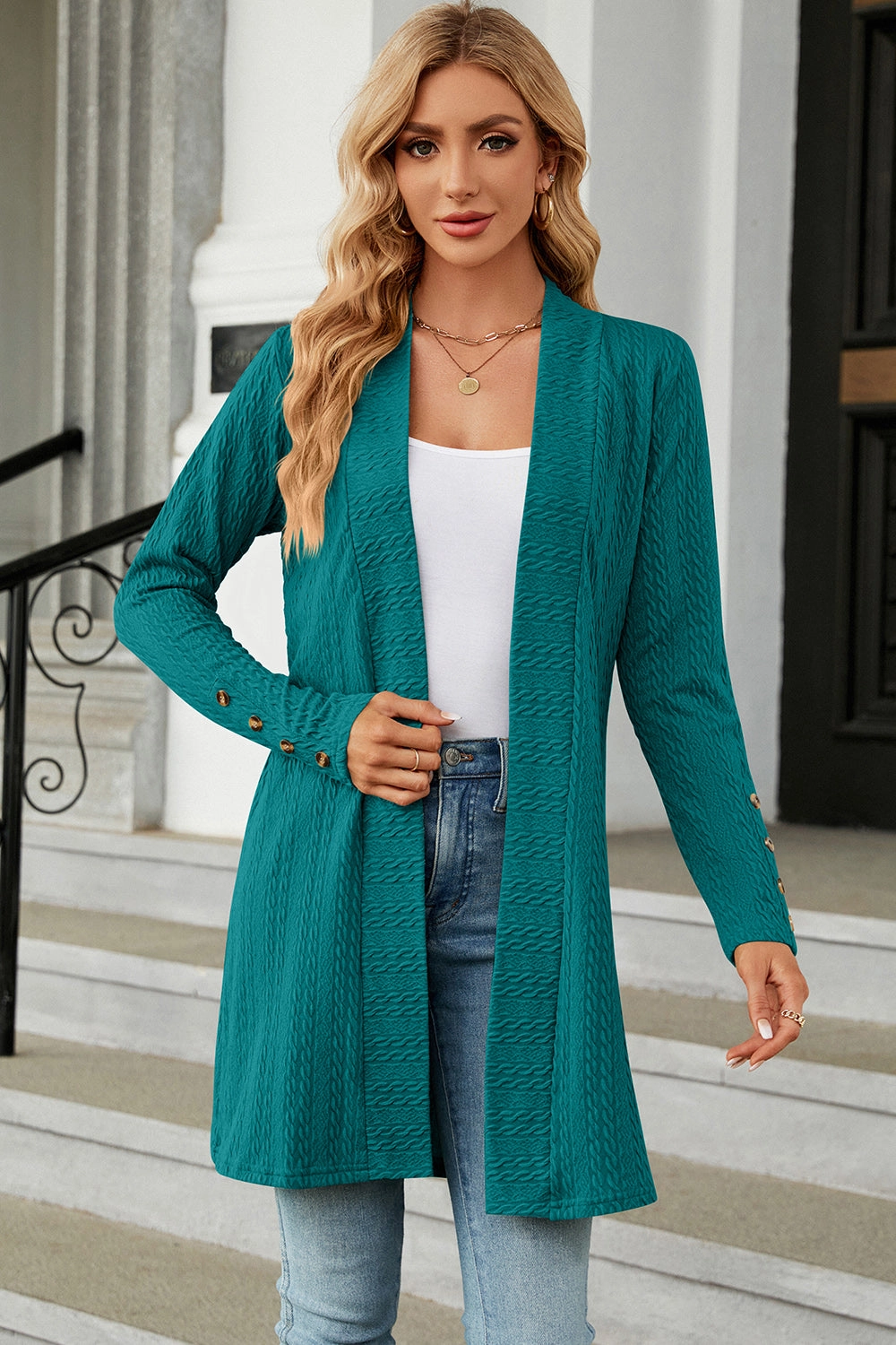 Open Front Long Sleeve Cardigan Online Exclusive Offer Big Savings Event