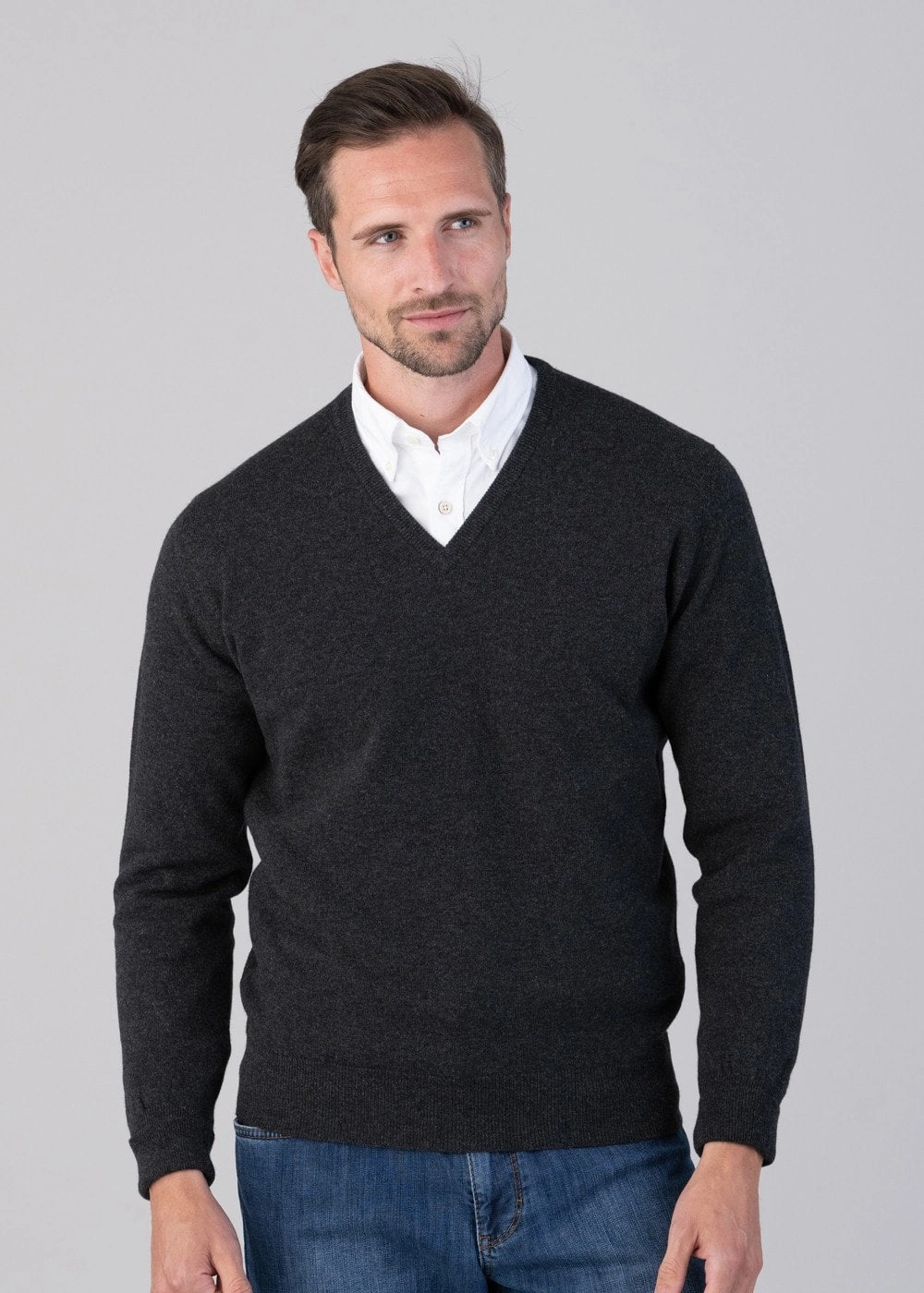 Oxton 1 Ply Cashmere V-Neck Trending Today Steal