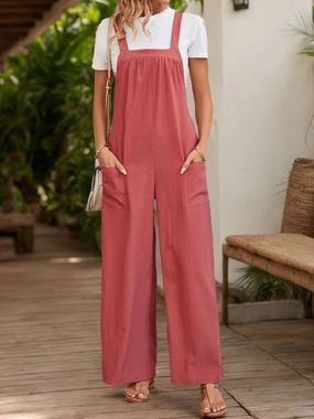 Perfee Square Neck Wide Strap Overalls Shop Smart Deals Grab Your Hot Pick