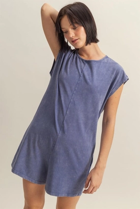 Today Only Discount Hot Pick Online Hyfve Round Neck Cap Sleeve Relaxed Fit Breezy Romper