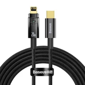 Baseus Explorer Series Auto Power-Off Fast Charging Data Cable Type-C To Iphone 20W 2M Black Hot Deal Alert