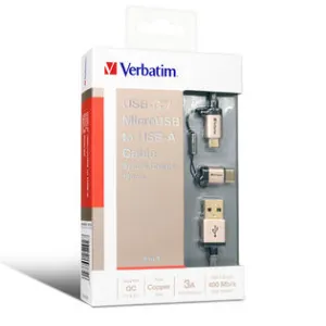 Verbatim Type C And Microusb 2In1 Cable 120 Cm - Gold MustHave Gift Ideas