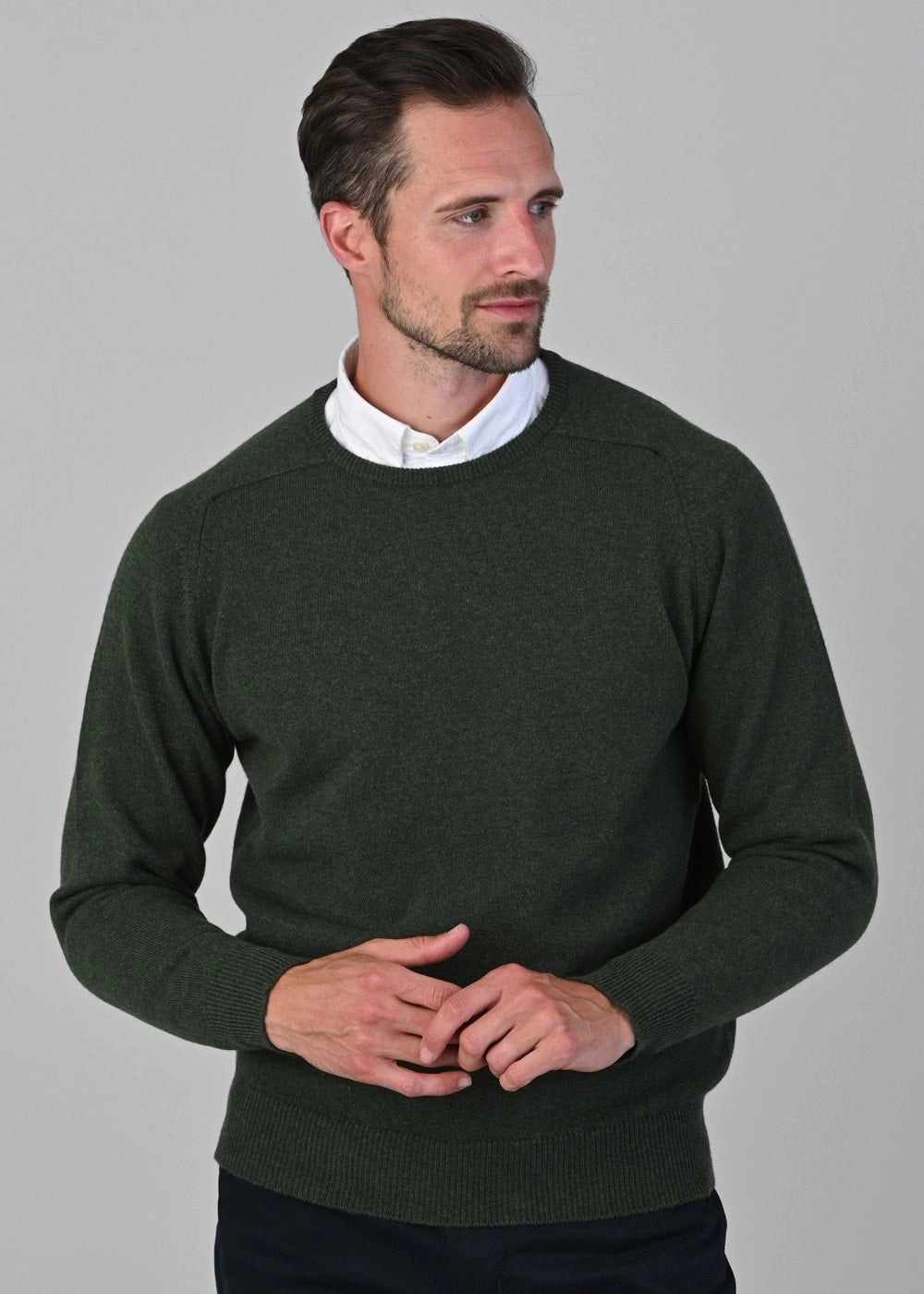 Hot Item Clearance Weekend Sale Special Leven 2 Ply Lambswool Crew Neck