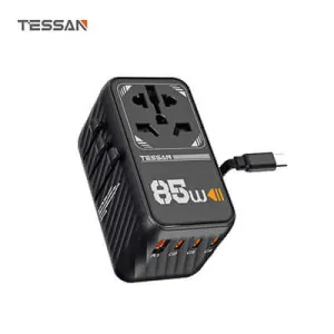 Clearance Event Alert Tessan 85W Travel Adapter With Built-In Usb-C 75Cm Cable