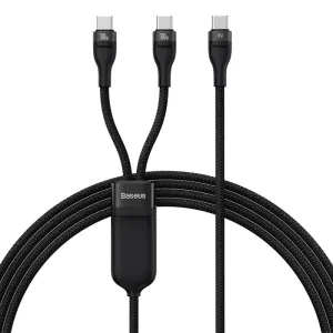 Trending Offer Today Baseus Flash Series Ii One-For-Two Fast Charging Cable Type-C To C C 100W 1.5M Black