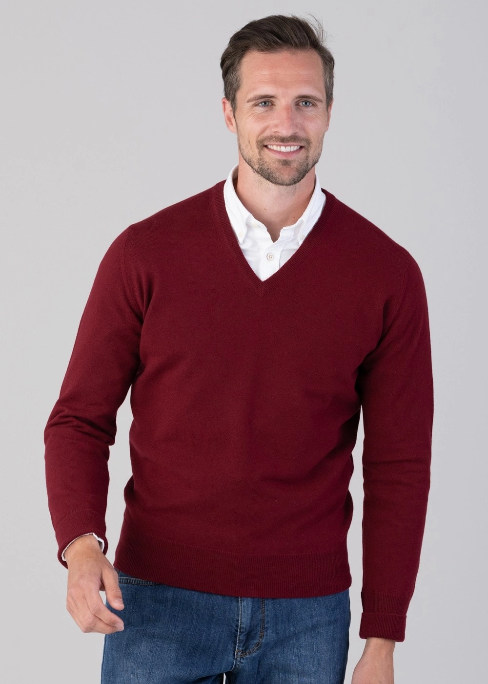 Oxton 1 Ply Cashmere V-Neck Trending Hot Deal