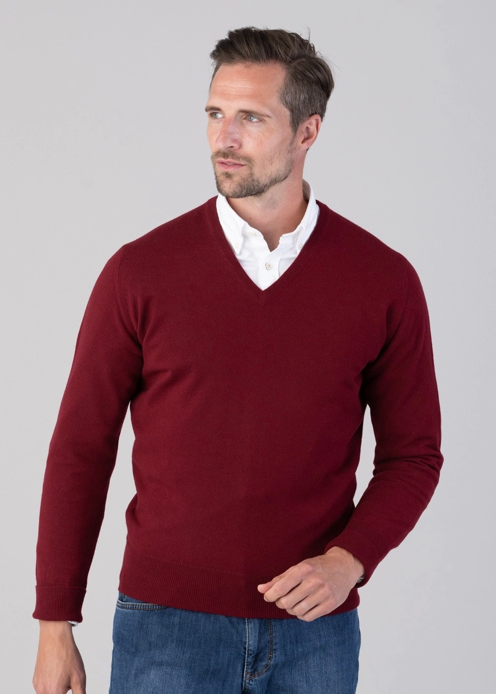 Limited Time Steal Oxton 1 Ply Cashmere V-Neck