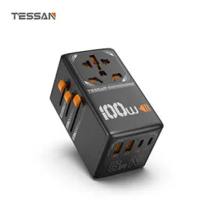 Tessan 100W Fast Charging Adaptor With 2 Usb C & 2 Usb Charging Ports Todays Best Deal Grab Todays Deal