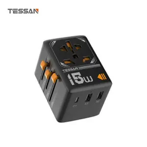 Deal of the Day Today Only Savings Tessan 15W Travel Adapter With 1 Usb C And 2 Usb Ports