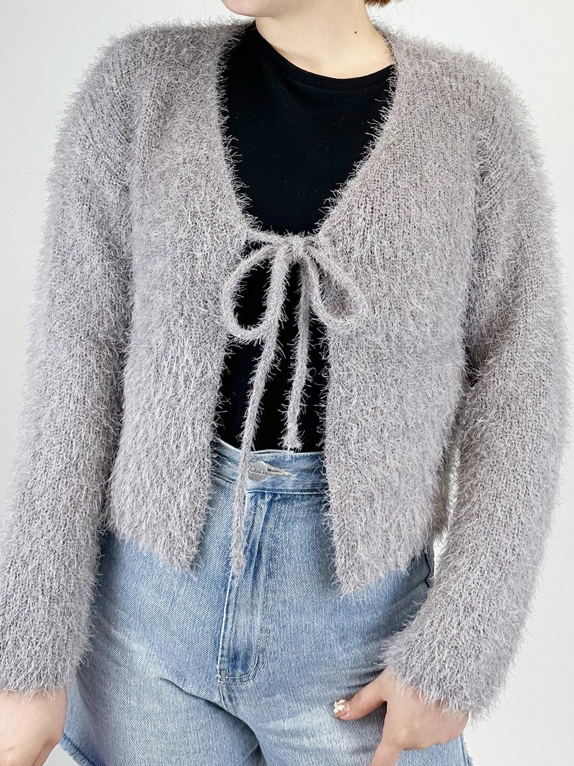 Weekend Specials Shop Now Save Tied Open Front Dropped Shoulder Cardigan