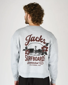 Shop Grab Now Tip Toe Heavyweight Crewneck - Grey