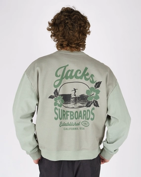 Save Big Online Tip Toe Heavyweight Crewneck - Sage