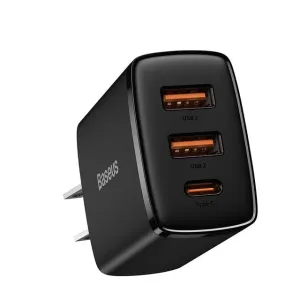 Baseus Compact Quick Charger 2U C 30W Us Plug Black Hot Sale Frenzy Hot Savings Alert