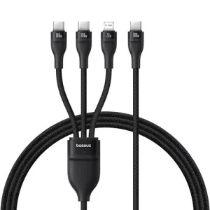 Special Deals Online Baseus Flash Series 3 One-For-Three Fast Charging Cable Type-C To C C L 100W 1.5M Black