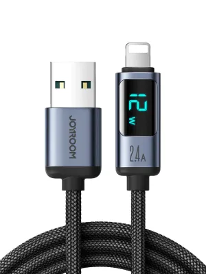 Shop Hot Picks Shop Grab Savings Joyroom S-Al012A16 Lightning Cable 2.4A 1.2M Black
