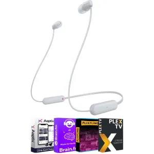 Sony Wi-C100 Wireless In-Ear Headphones, White   Tech Smart Usa Audio Bundle Trending Deals Today Hot Sale Frenzy