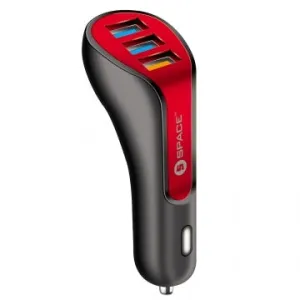 Space Quick Charge 3.0 Three Port Car Charger Cc-175 - Black Big Savings Today Grab Save Today