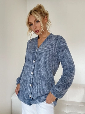 Pocketed V-Neck Button Up Cardigan Limited Time Discount Trending Now Discount