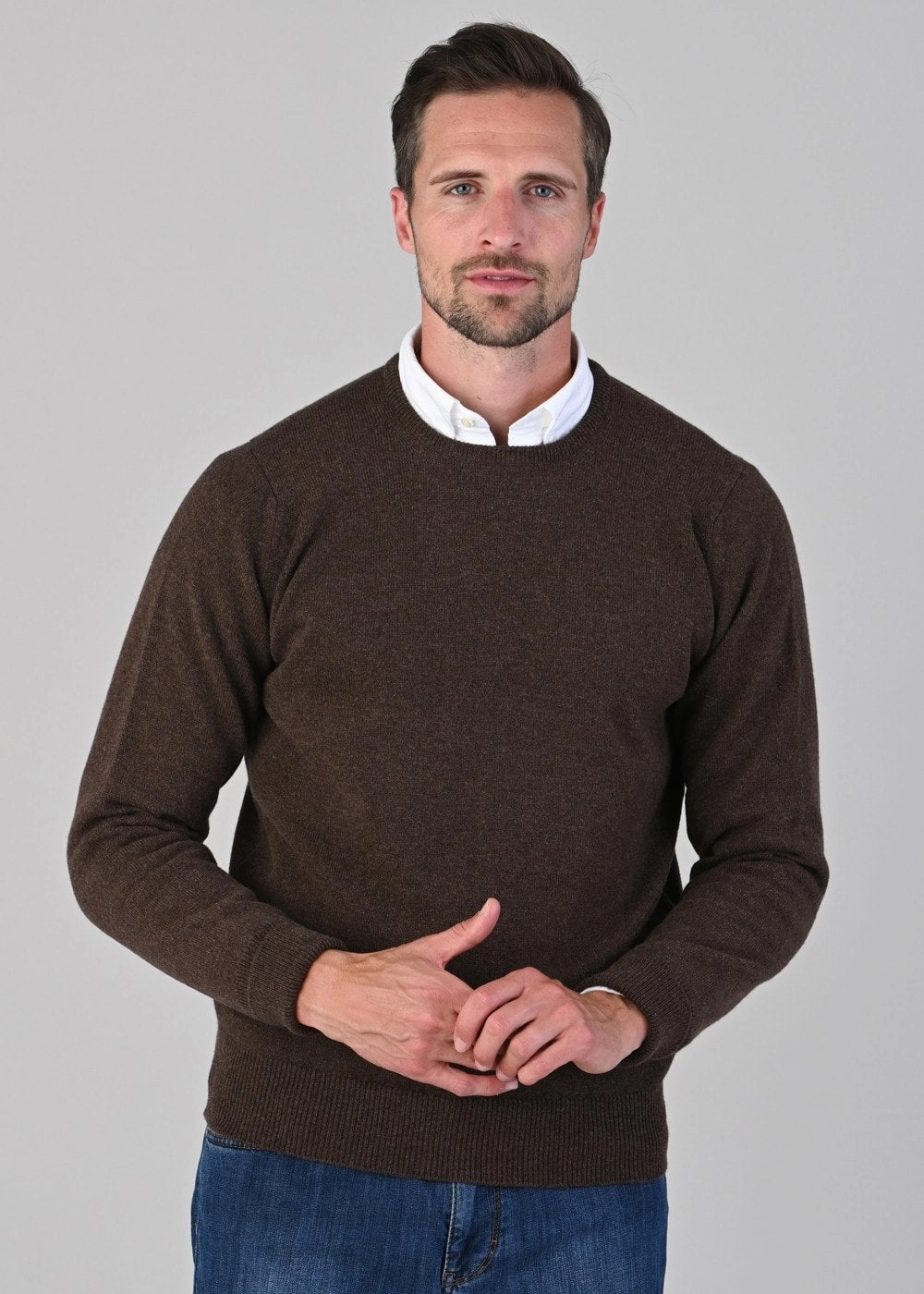 Save Big Today Best Deal Online Rob 2 Ply Lambswool Crew Neck