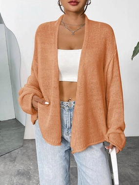Dont Miss This Offer Open Front Dropped Shoulder Cardigan