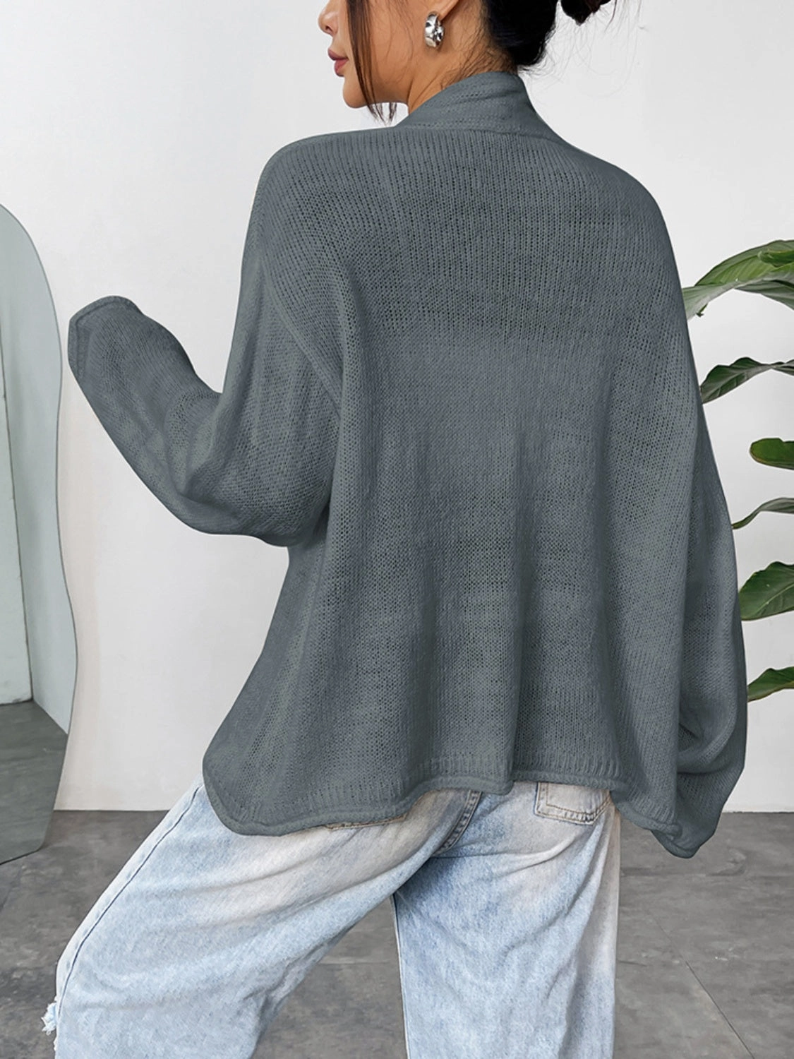 Open Front Dropped Shoulder Cardigan Dont Wait Save Today Today Only Offer