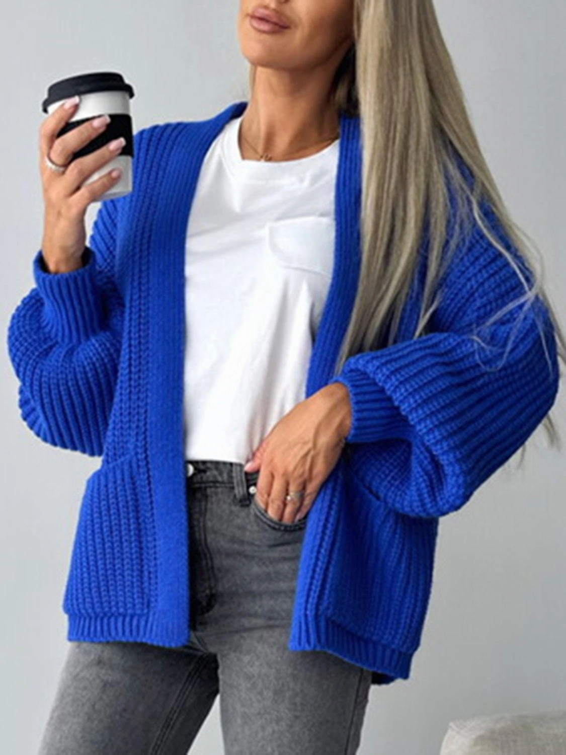 Open Front Dropped Shoulder Cardigan Best Price Today Save Big Today
