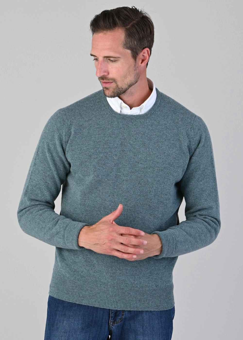 Rob 2 Ply Lambswool Crew Neck Shop Grab Now