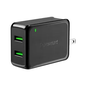 Grab the Deal Now Tronsmart W2Tf 36W Dual Port Quick Charge 3.0 Wall Charger - Black