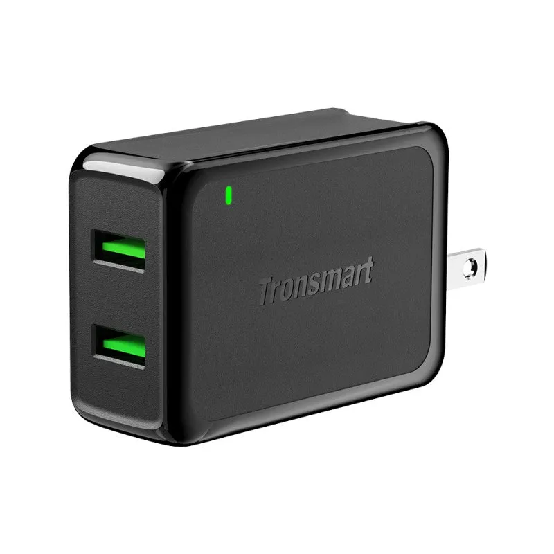 Grab the Deal Now Tronsmart W2Tf 36W Dual Port Quick Charge 3.0 Wall Charger - Black