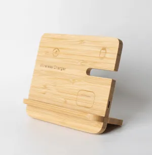 Today Only Steal Grab the Deal Now 15W 3In 1 Bamboo Wireless Charger