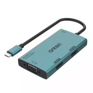 Onten M206 4 In 1 Type-C To Dual Hdmi   Vga   3.5Mm Video Adapter Gift Ideas Galore Big Clearance Event