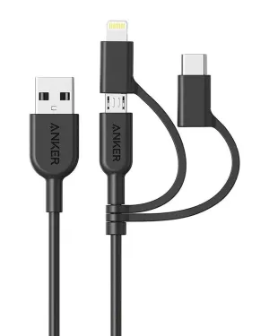 Anker Powerline Ii 3-In-1 Cable 3Ft Black Hot Offer Frenzy Price Slash Today