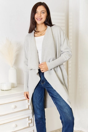 Angel Wings Open Front Duster Cardigan With Pockets Mega Savings Now