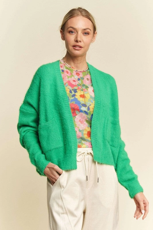 Davi & Dani Open Front Drop Shoulder Cardigan Perfect Gift Sale Hot Clearance Now