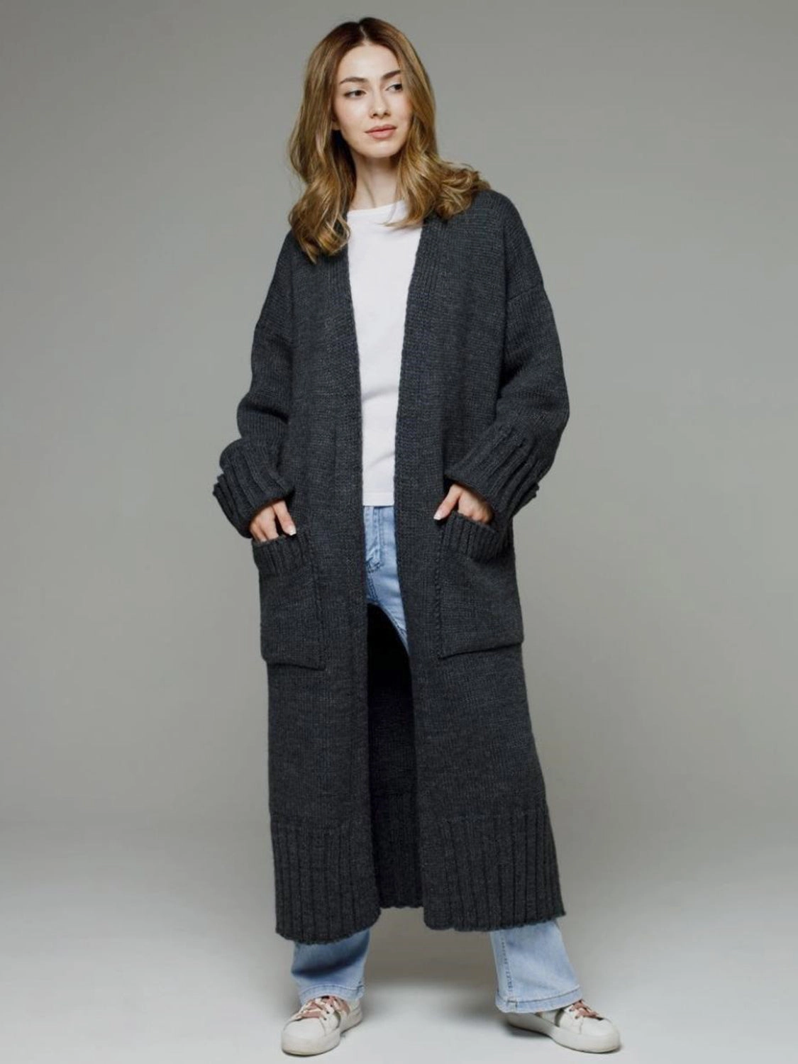 Pocketed Open Front Dropped Shoulder Cardigan Shop Grab Now Price Drop Alert